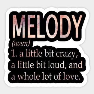 Melody Girl Name Definition Sticker